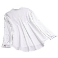 Niveer dame roli niz ležerne majice s dugim rukavima Floral print Lounge Comfy gumb dolje majica Bluze
