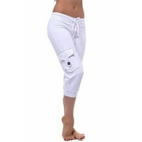 Gathrrgyp hlače za žene plus veličine, jesenje žene vježbaju gamaše Stretch Struk dugme Pocket yoga