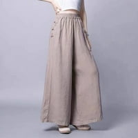 Ženske y2k hlače Čvrsto platna pantalona casual bagergy elastična struka hlače široka noga sa džepom