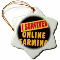 Preživjeli internetsko poljoprivredno gospodarstvo preživljavajućeg i humor dizajna snježne pahuljicerkeanski