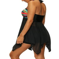 Colisha Plus size žene dva tanka postavljena haljina plićaka za kupaće kostimi za kupaće kostimi s boyshorts