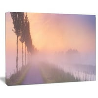 Maglovi izlazak u holandski fotografski otisak na omotanom platnu