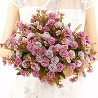 Svilena hidrongea glava umjetna cvijeća aranžman umjetni lila cvjetni aranžman za vjenčanje zabave DIY