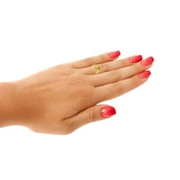 Mauli dragulji za angažovanje prstenova za žene 0. Carat citrine i dijamant akcent srčani prsten 4-prong