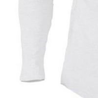 Muški dugi rukavi za čišćenje muških jesenjih sportova Trčanje pamuk Stretch majica s dugim rukavima plus veličina Povrat bijelih 10
