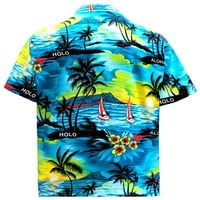 Ljetna plaža uvala Tropske palme palme partne majice kratkim rukavima na havajsku majicu za muškarce