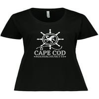 Inktastični rt Cod Massachusetts Nautička ženska majica Plus veličine