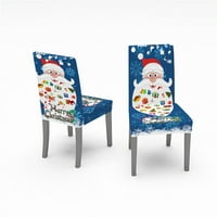 Božićni ukras tiska Sve uključene elastične stolice za ručavanje i poklopac stolice