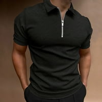 Muška košulja Muška proljeća Ljeto Pamuk Jacquard kratki rukav Top Solid Color Geometric Print Lapel