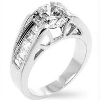 Bezvremenski jasan zaručni prsten, veličina: 06