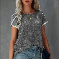 Žene plus štednje vrhove i majice - Žene kratki rukav ljetni vrhovi okrugli vrat majica casual majice