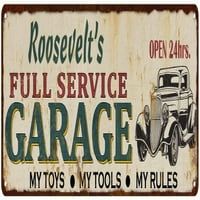Roosevelt's Cull Service Garage Metal znak Rusty Man Cave 108240047415