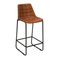 Kolotorna traka Visina stolica, kvadratna tuftena originalna kožna sjedala, metalni okvir, preplanula