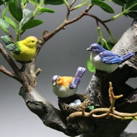 FAIRNULL Tree Skulptura ptica Dizajn gnijezda Desktop Dekoracija smola Tablica Torpinarnog ukrasnog