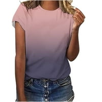 Ženska odjeća Grafički tees kratki rukav Komforni okrugli bluza za bluzu za okrugli vrat Ljeto Plus