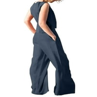 Bomotoo Womens Solid Color setovi Loungwear Plaža Ležerne prilike, Tenkovi široke hlače za noge Outfits