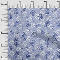 Onuone pamuk poplin lagan plava tkanina šesterokutna geometrijska šivaća tkanina od dvorišta tiskana