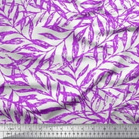Soimoi Purple Rayon tkanina umjetnička lišća ispisana zanatska tkanina od dvorišta široka