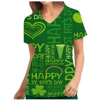 Žene ul Patrick Dnevna majica Shamrock grafički duks casual srecky Irska djetelina Print pulover vrhove