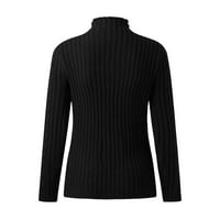 Akiihool ženski pulover džempere Ženski kabelski kabel dugih rukava Klit dugih rukava kratki džemperi