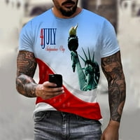 Majice za vježbanje za muškarce kratki rukav Ležerni dan neovisnosti 3D Digitalni ispis Sportski tee