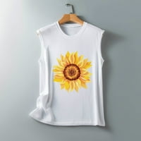Zodggu Prodaja modnih ženskih bluza košulje tunika tenk vrhove posade Confy Sunflower Ispiši ljetni