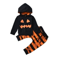Seyurigaoka Baby Halloween odijelo Buvke Print dugih rukava + duge hlače