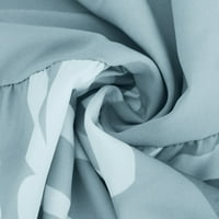 Pejock ljetne haljine za žene tiskane šivene tri četvrtine rukava ruble rub V-izrez dugih rukava haljina