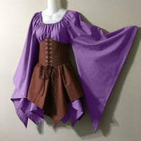 Simu za žensku haljinu trube irska haljina košulje s korzetom Tradicionalna haljina Žene Gothic Retro