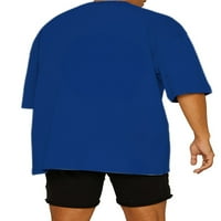 Avamo Muška labava polovina rukava majica vlage Wicking Soft Tops Solid Color Training t