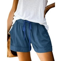 USMIXI Ženske kratke hlače za kratke hlače Ljeto plus veličina elastičnih struka Lagane kratke hlače
