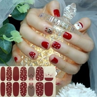 Yolai listovi Božić pune omotače za nokte za nokte naljepnice naljepnicaï¼ GLITTER MANICURE setovi za dizajn noktiju