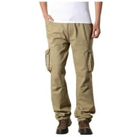 OZMMYAN muške teretne hlače modni casual tanki više džepne ravno hlače na otvorenom napadačke hlače