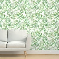 Preklopljiva pozadina - dlan lišće tropskim akvaretnim egzotičnim ljetnim botaničkim printom Prilagođeni
