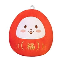 Fugseused Rabbit Plish Doll Kineski stil Sretna crvena lijepa životinja lutka plimu ruksak privjesak