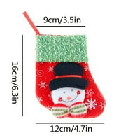 Pxiakgy Božićni ukrasi modne božićne čarape poklon torba božićno stablo ukras odmora