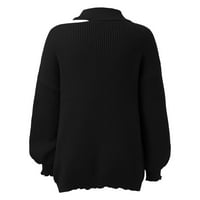 Ženski topli džemper gornji blok džemper sa visokim vratom za žene dugih rukava pletenje pulover Puno