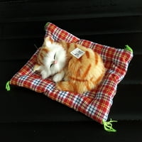 Kangqi Simulacija Slatka mačka Kitten Sound Plish lutka igračka sa mat za spavanje