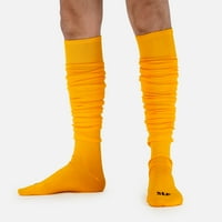 Hue Yellow Gold Long Scrounchie čarape