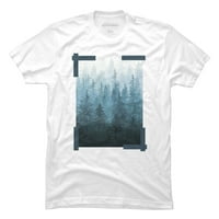 Moja magla tajna šumska muški ugljen Heather Grey Graphic Tee - Dizajn ljudi 2xl