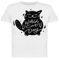 Svjetska mačka Slatka jednostavna mačka majica Muškarci -Mage by Shutterstock, muški medij