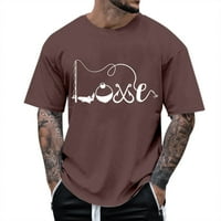 Pedort True Classic Tees Men Majica kratkih rukava Summer Tee Top Muška ComfortSoft majica Brown, XL
