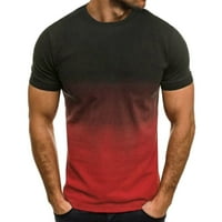 Muški ljetni slobodno vrijeme Sportska majica Modni rever 3D gradijentski kratki rukav na majicu
