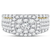 Zlatna zvjezdica 14kt žuti zlatni okrugli dijamant Bridal Wedding prsten set 3- CTTW