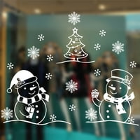 Lomubue set DIY Lijepe-izgleda božićne naljepnice Božićni snjegović Santa Claus uzorak Ne-ljepljive statičke naljepnice za zabavu