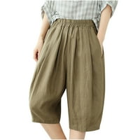 Capri pantalone za žene, pamučne kratke hlače za žene Ženske kratke hlače za ljetne casual točke kratke