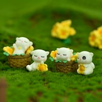 Zhaomeidaxi set smole mačke lutke modeli polirani minijaturni slatki krajolik male životinje nameštaj