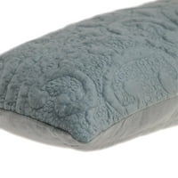 Homeroots Grey Quilted Velvet lumbalni jastuk za bacanje