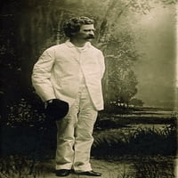 Samuel Langhorne Clemens n. 'Mark Twain.' Američki pisac. Fotografija, 1888. Print poster by