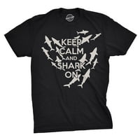 Budite mirni i morskog psa na majici smiješni vodeni meme tee - s grafičkim tinama